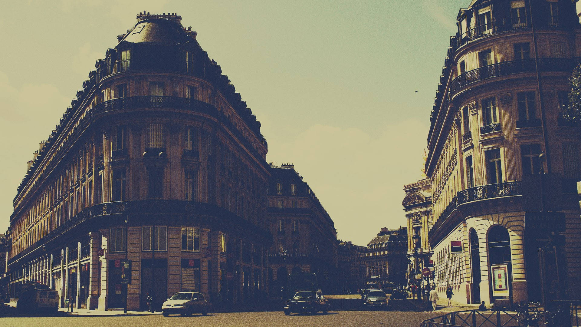 Boulevard Haussmann Buildings Background