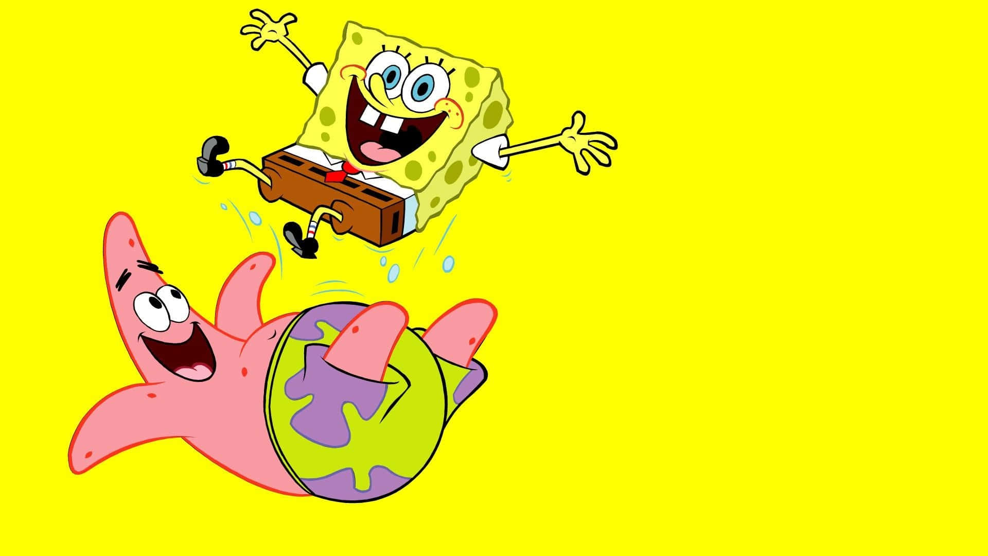 Bouncing Aesthetic Spongebob Desktop Background