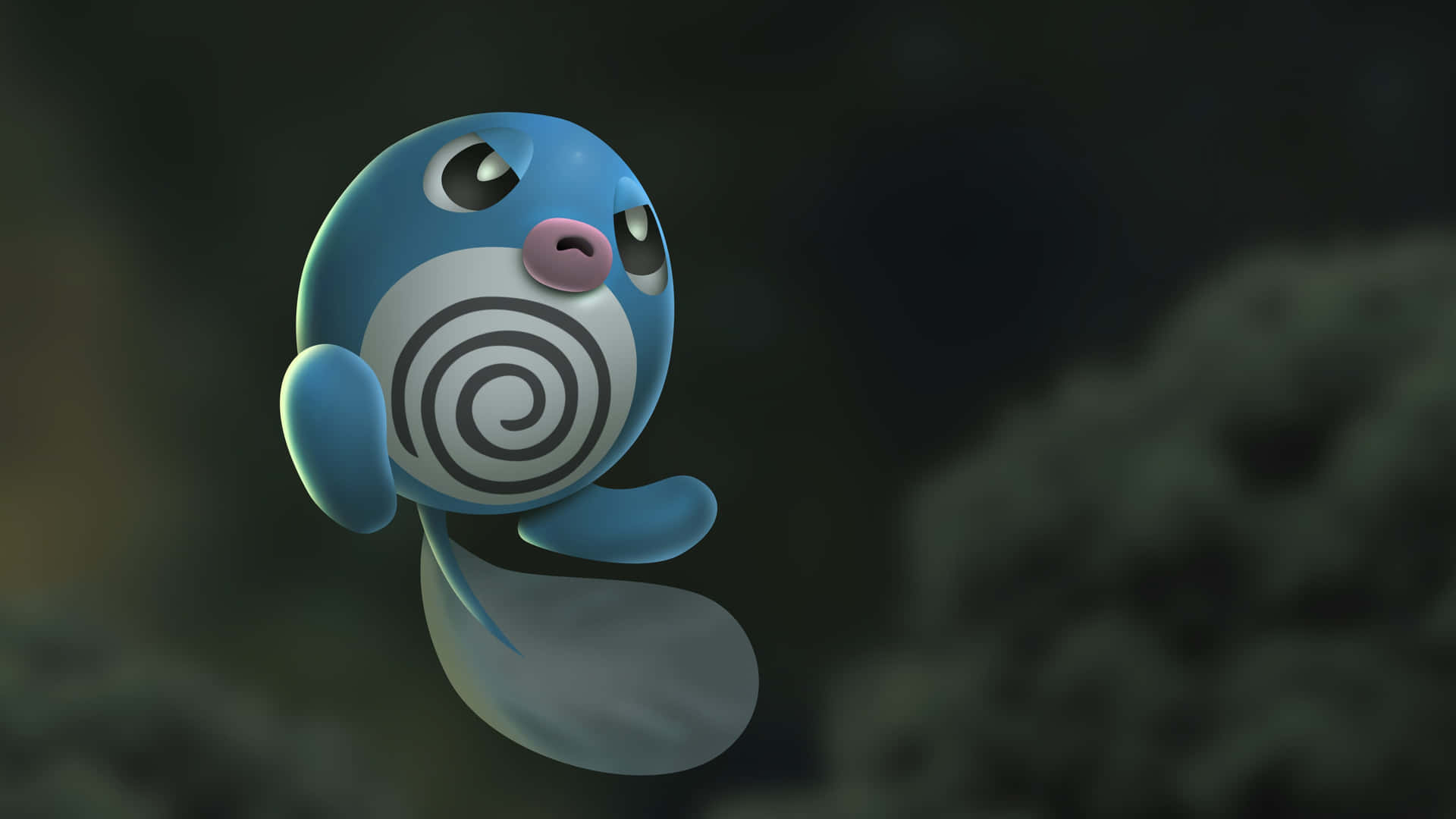 Bouncing And Angry Poliwag Background