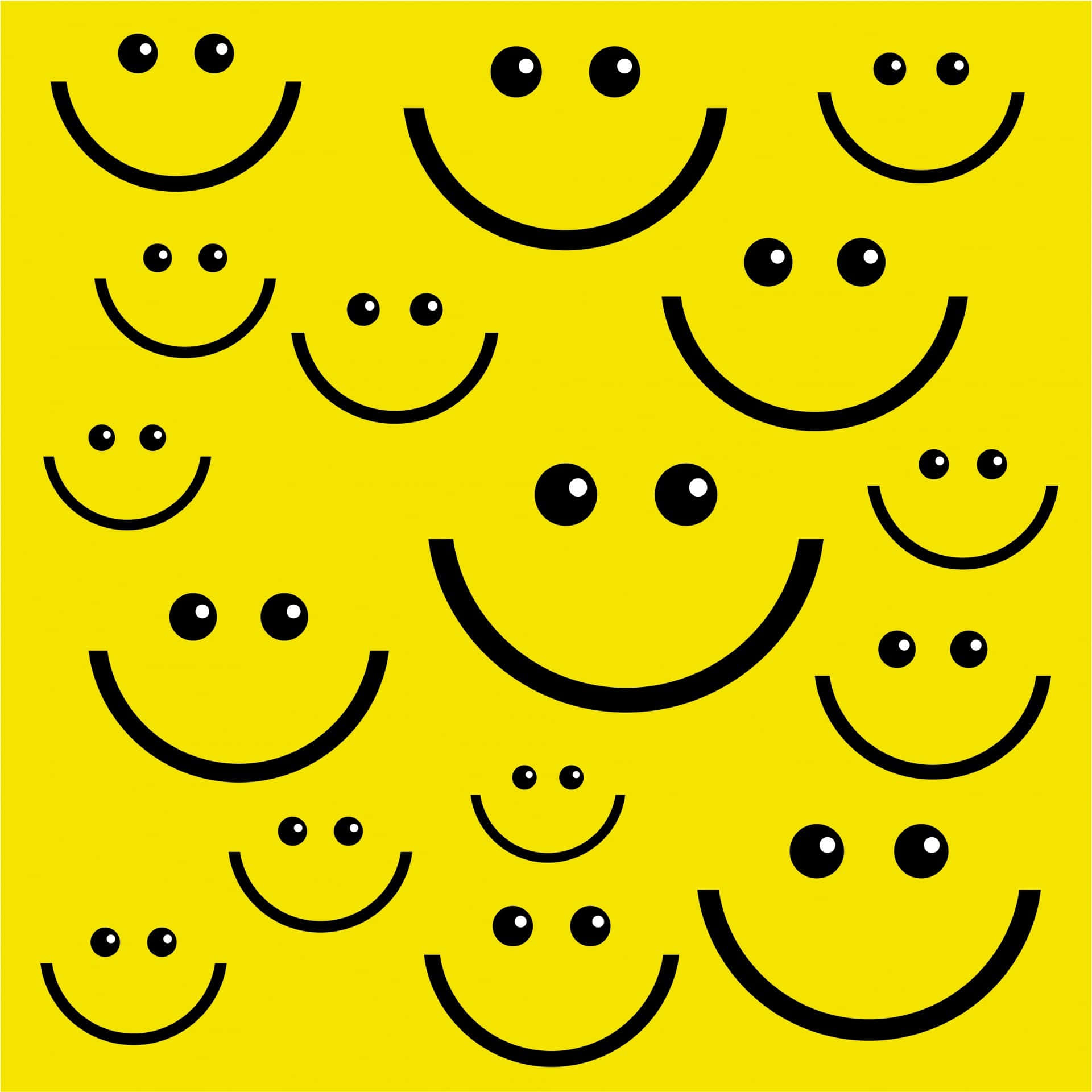 Boundless Joy - A Row Of Happy Smiles Background