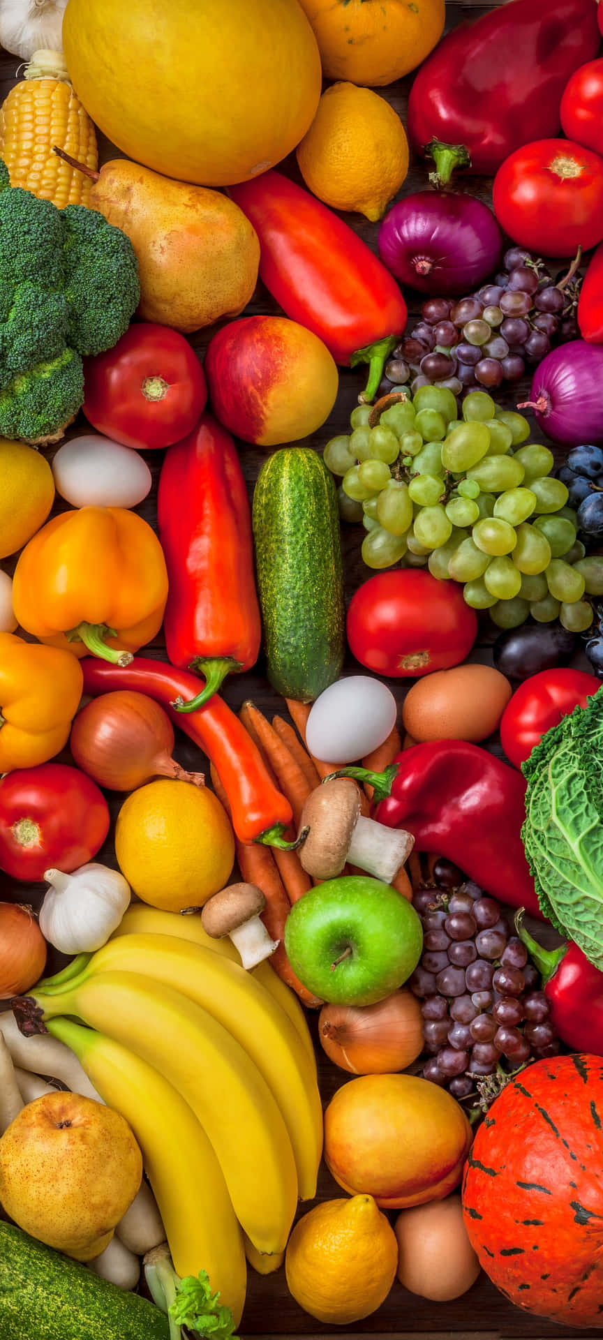 Bountiful Harvest Of Fresh Fruits And Vegetables