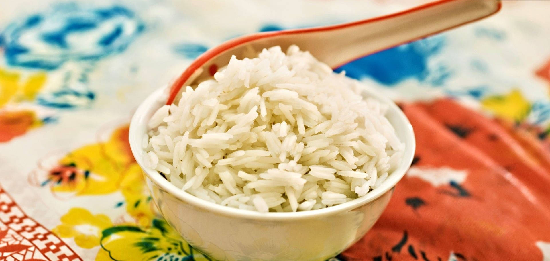 Bowl Of Basmati Rice Background