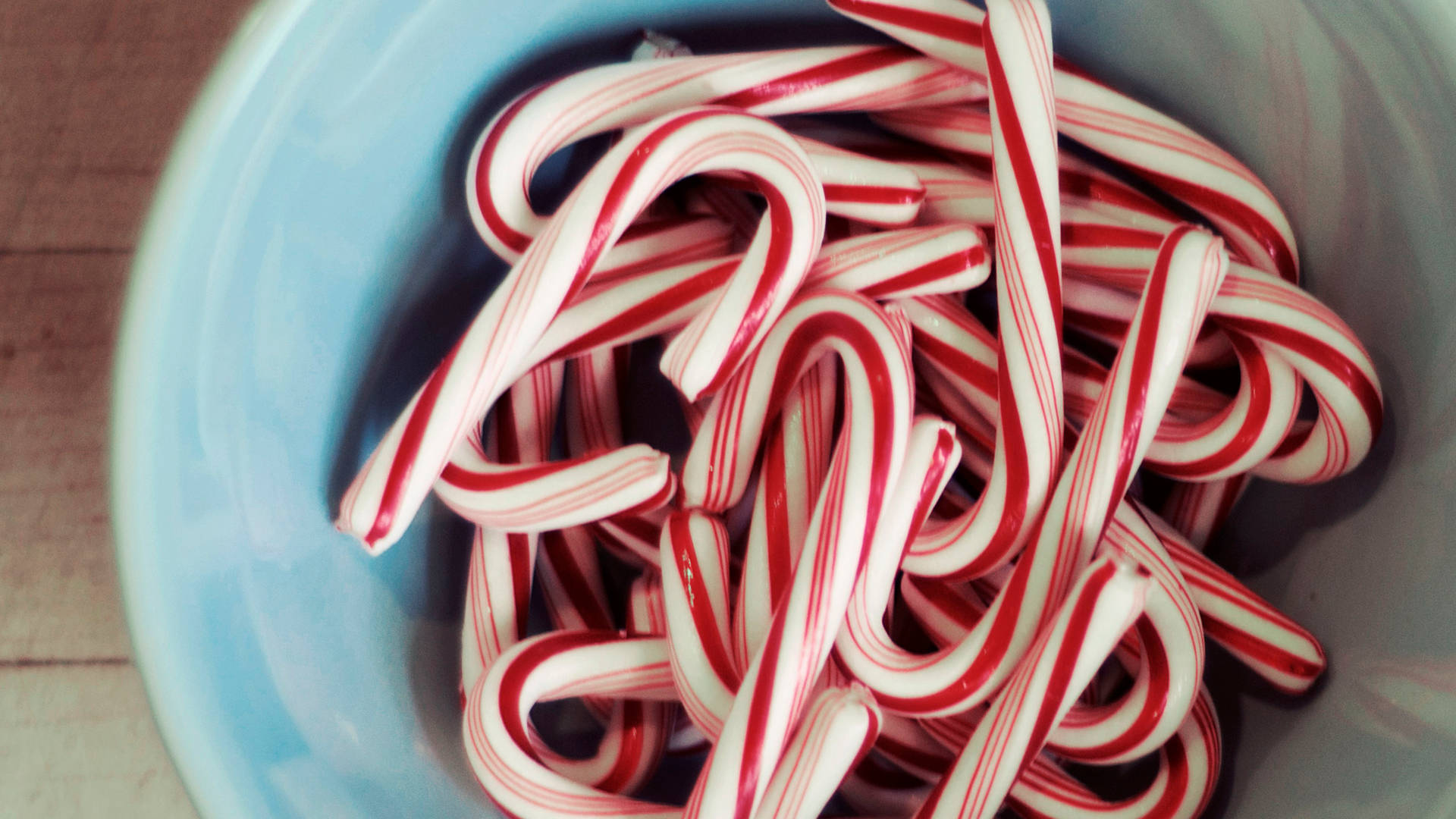 Bowl Of Candy Canes Background