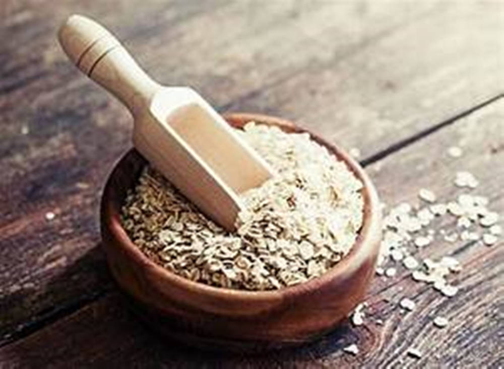 Bowl Of Organic Oatmeal Background