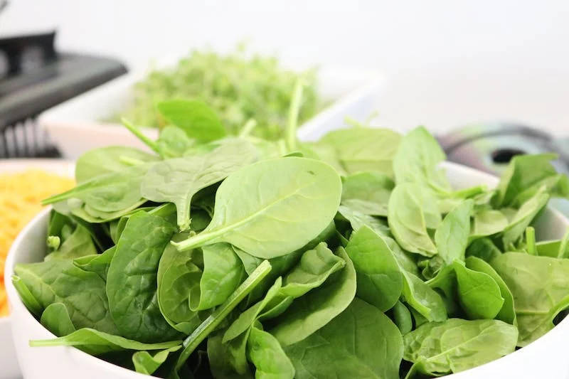 Bowl Of Spinach Background