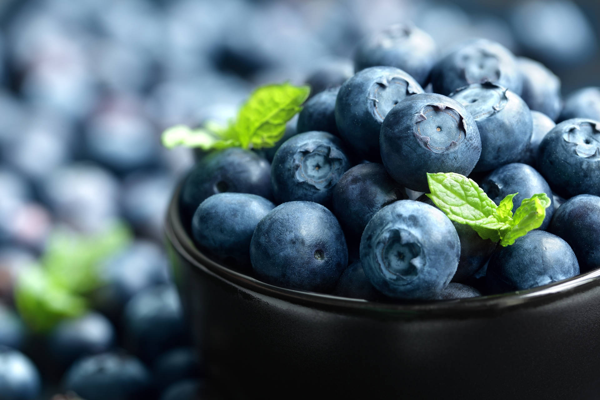 Bowl Overflowing With Blueberries