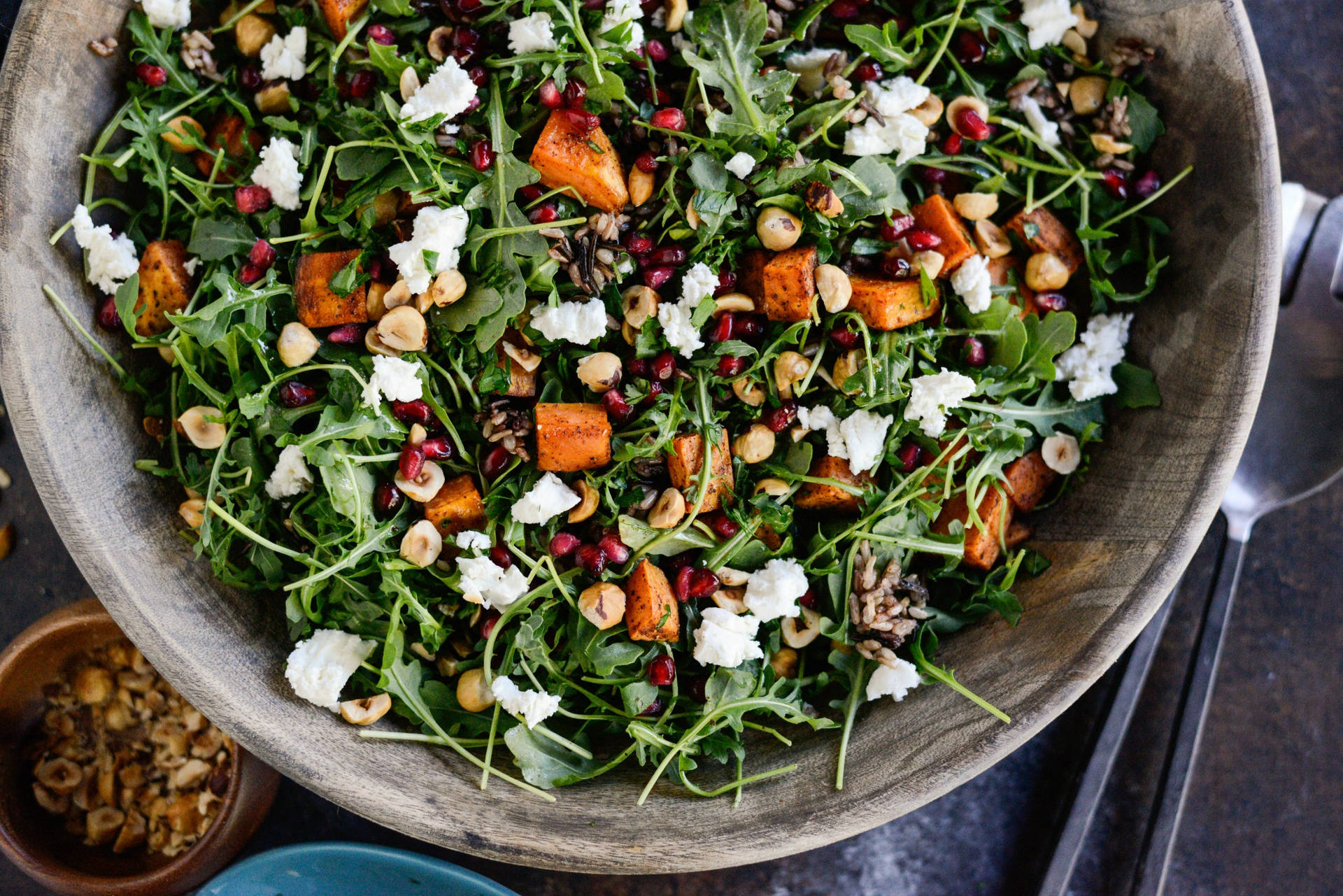 Bowl Sweet Potato Wild Rice And Arugula Salad