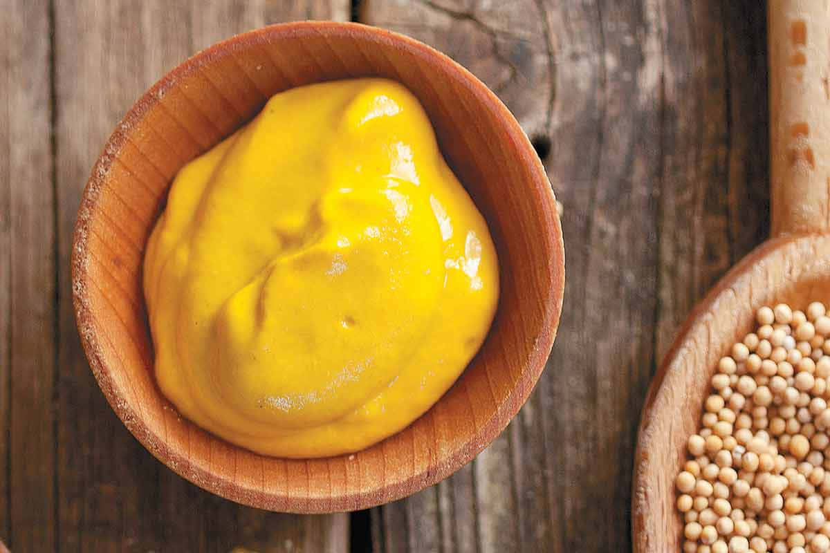 Bowlof Mustard Paste Background