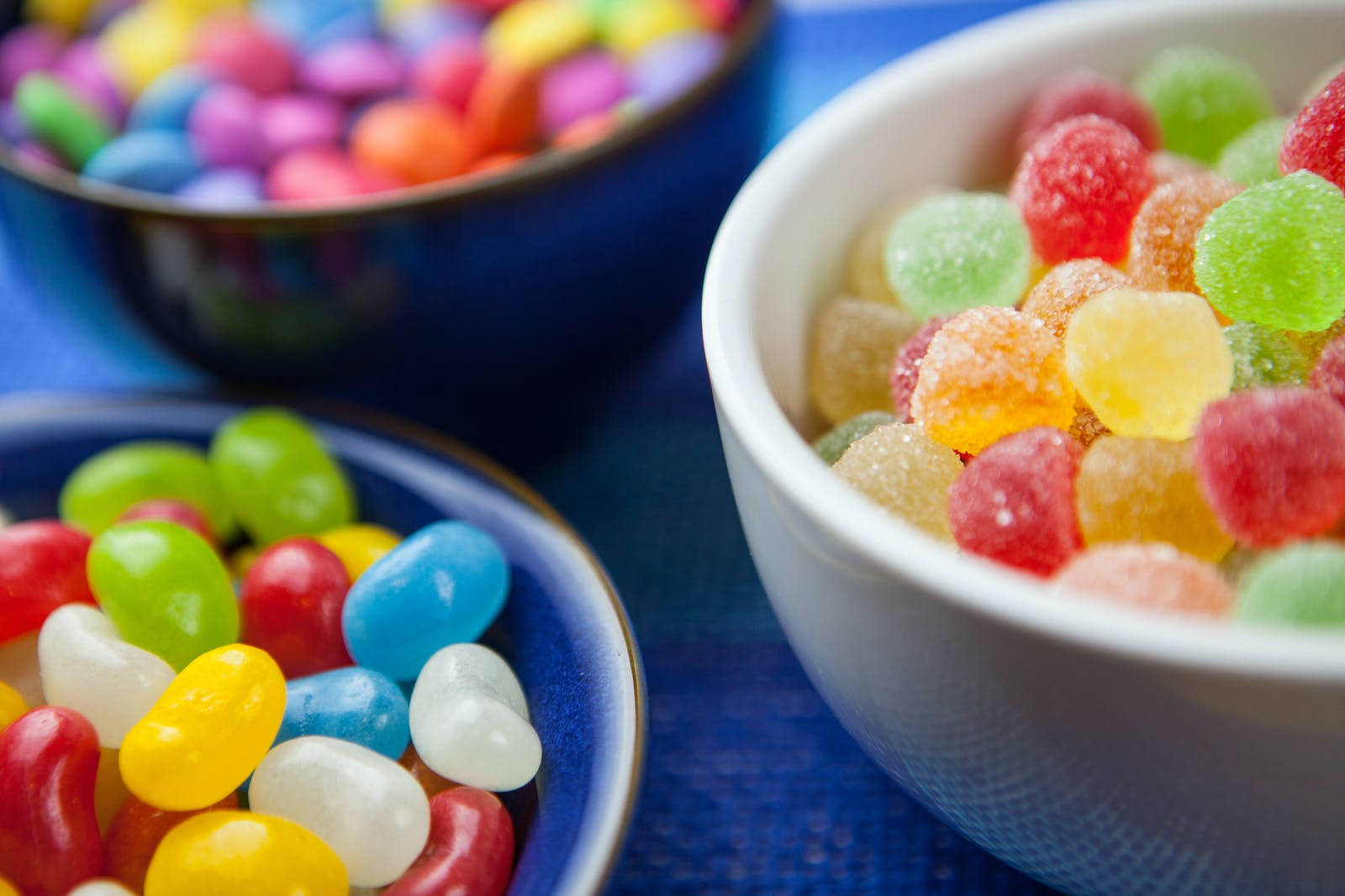 Bowls Of Sweet Candy Background