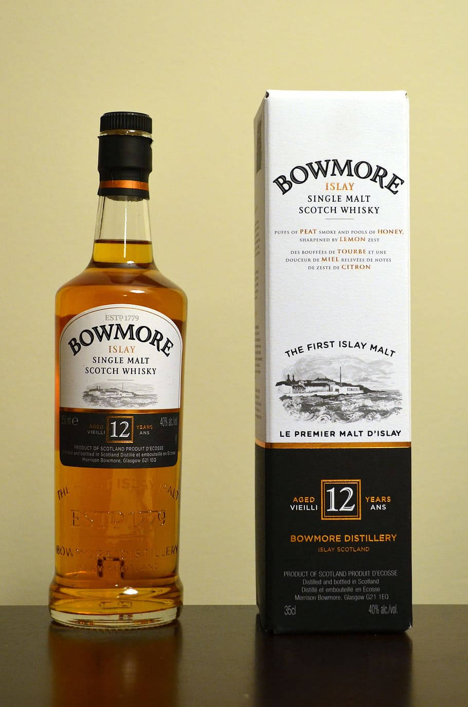 Bowmore 12 Years Old Scotch Background