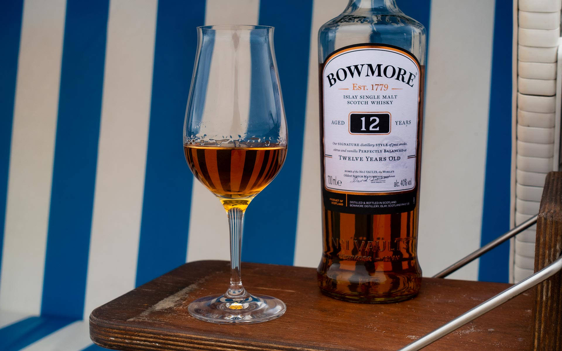 Bowmore Twelve Years Old Whisky Background