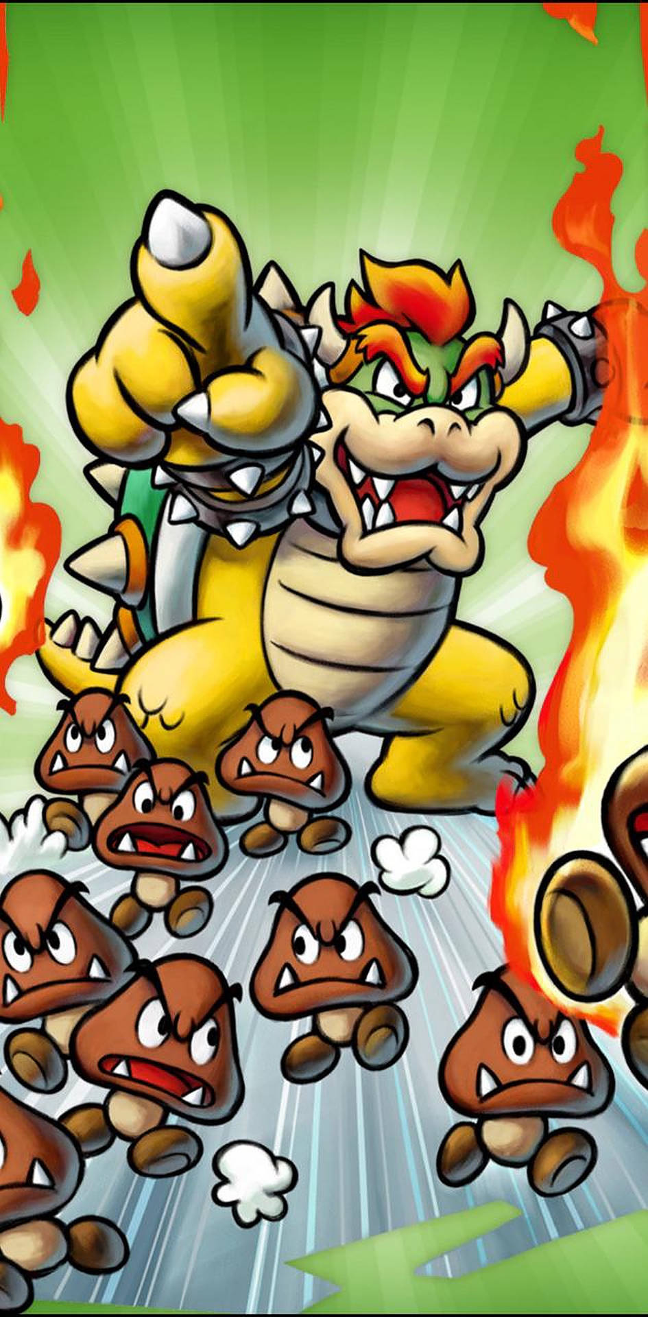 Bowser With Goombas Nintendo Characters Background