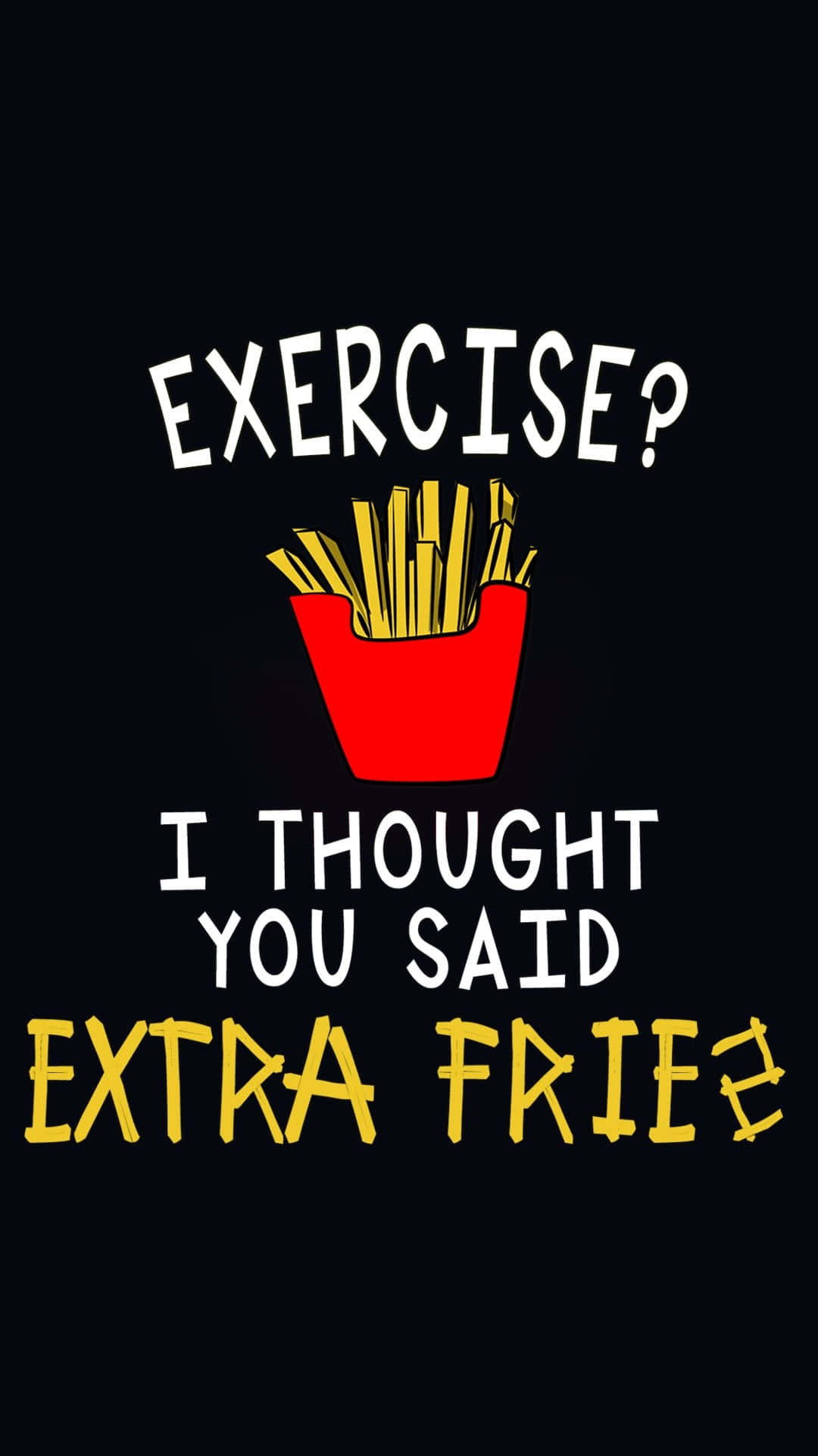 Box Of Fries Funny Adult Phone Background