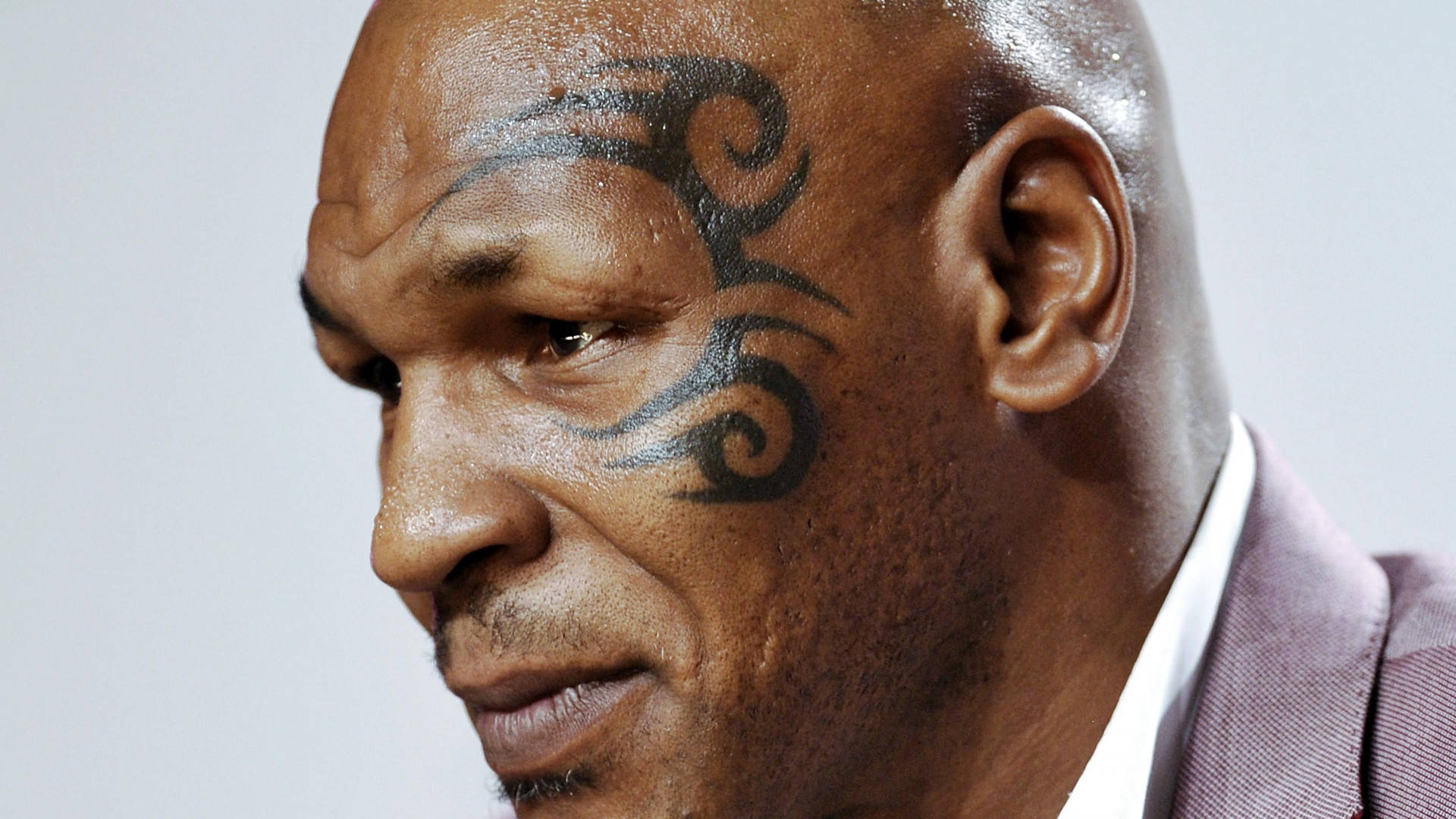 Boxer Mike Tyson Face Tattoo Background