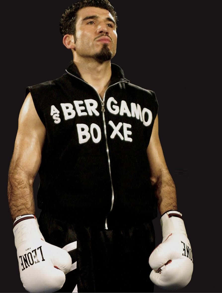 Boxerin Black Vestand White Gloves Background