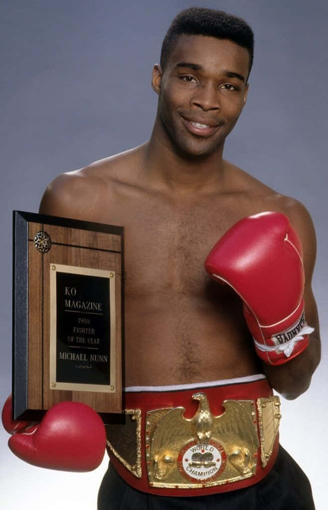 Boxing Championwith Awardand Belt Background