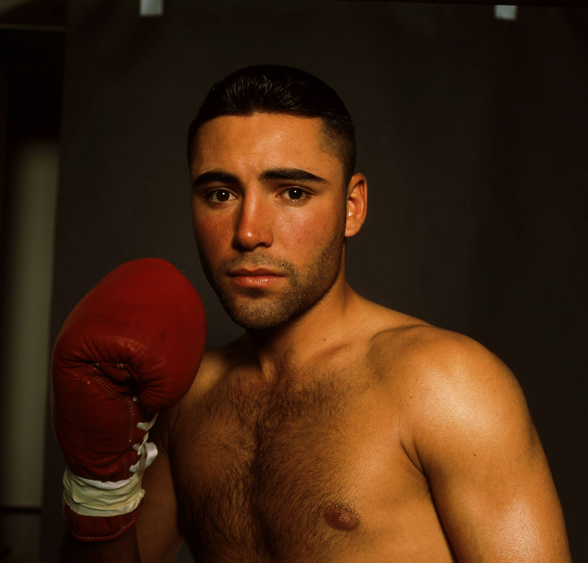 Boxing Legend Oscar De La Hoya In A Promotional Shot. Background