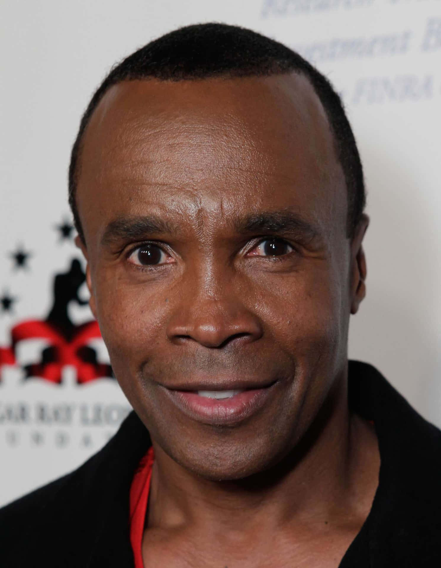 Boxing Legend Ray Leonard Smiling Background