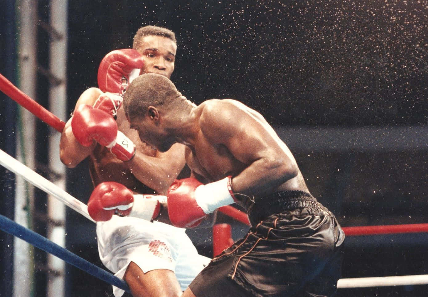 Boxing Match Intense Punch Background