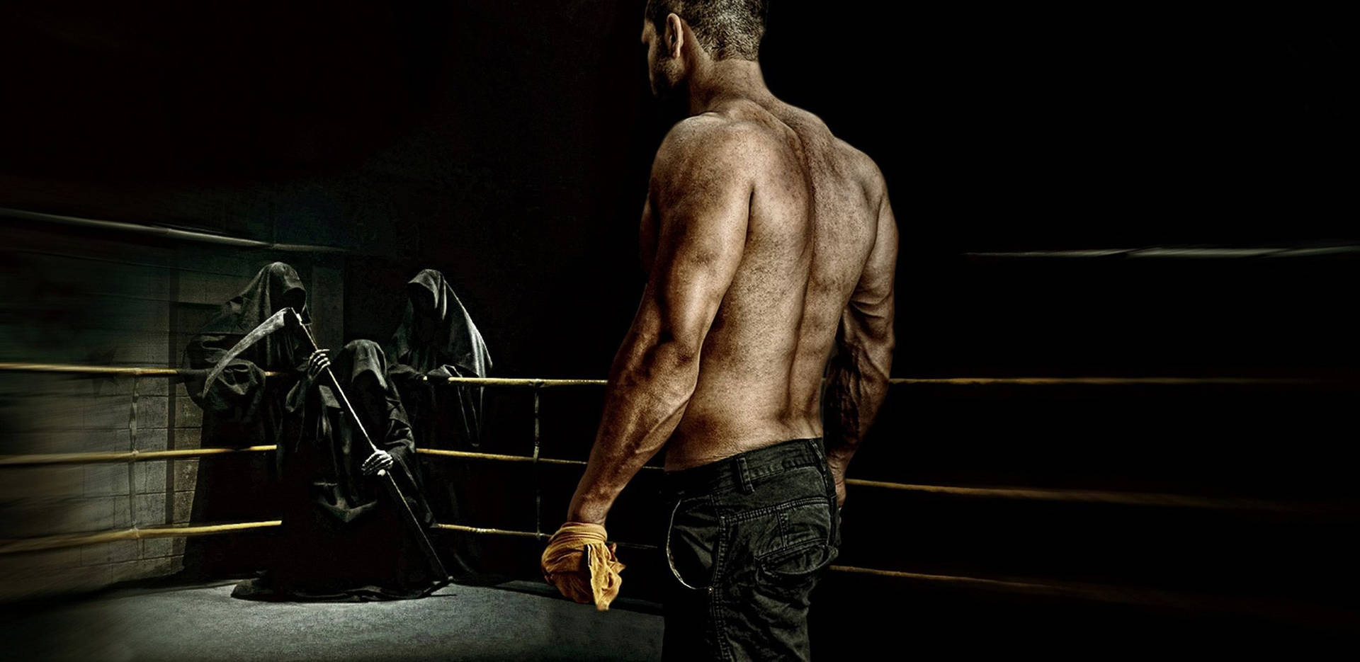 Boxing Versus Death Background