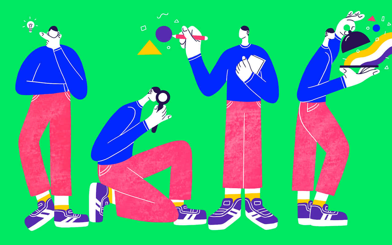 Boy Doing A Qualitative Research Background