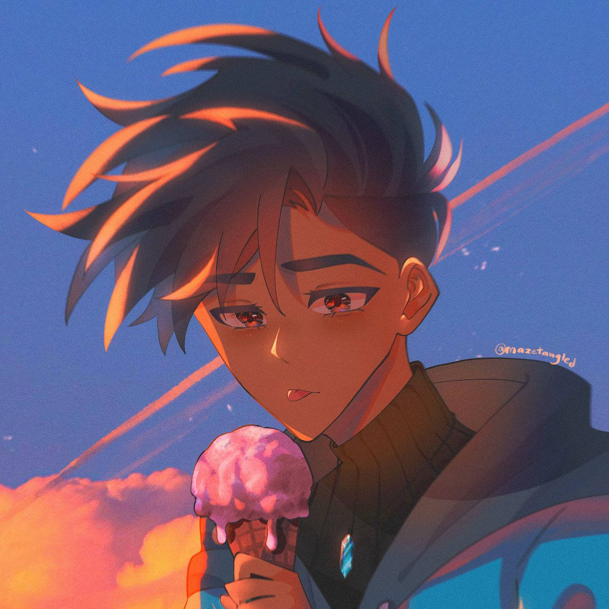 Boy Eating Ice Cream Pfp Aesthetic