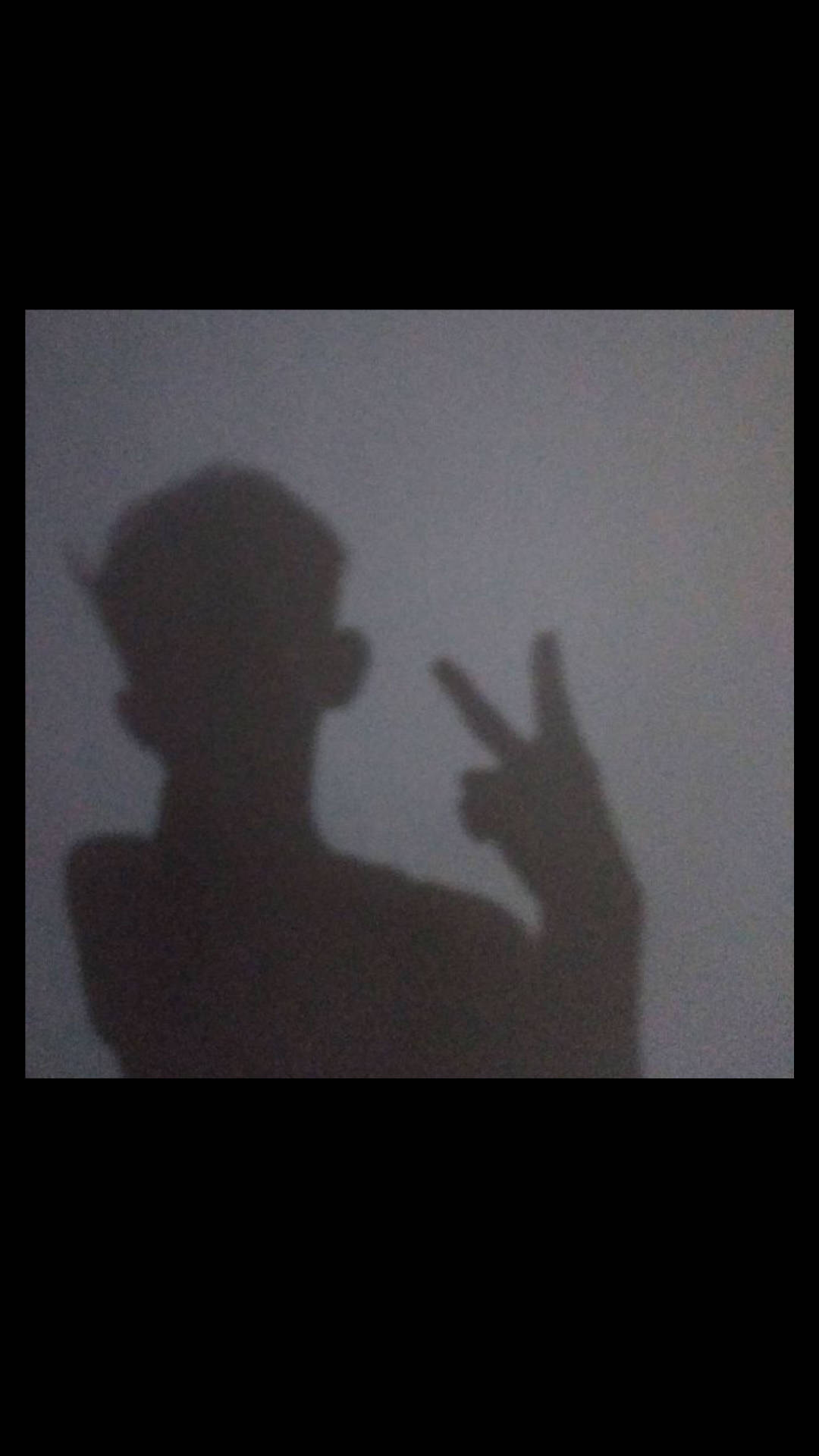 Boy Shadow Doing Peace Sign
