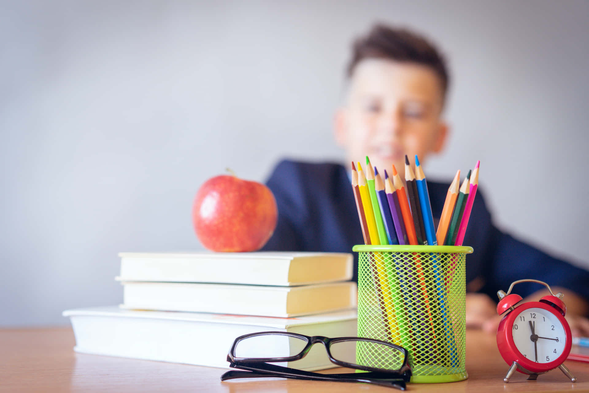 Boy With Back To School Supplies