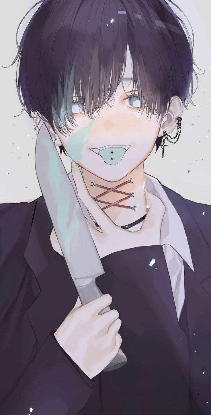 Boy With Knife Edgy Anime Pfp