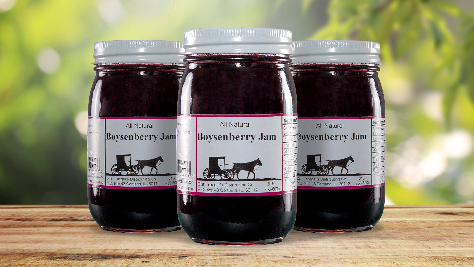 Boysenberry Preserves In Jars Background