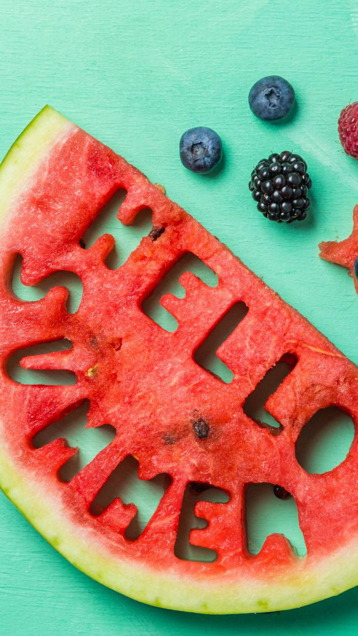 Boysenberry Watermelon Fruit Art Background