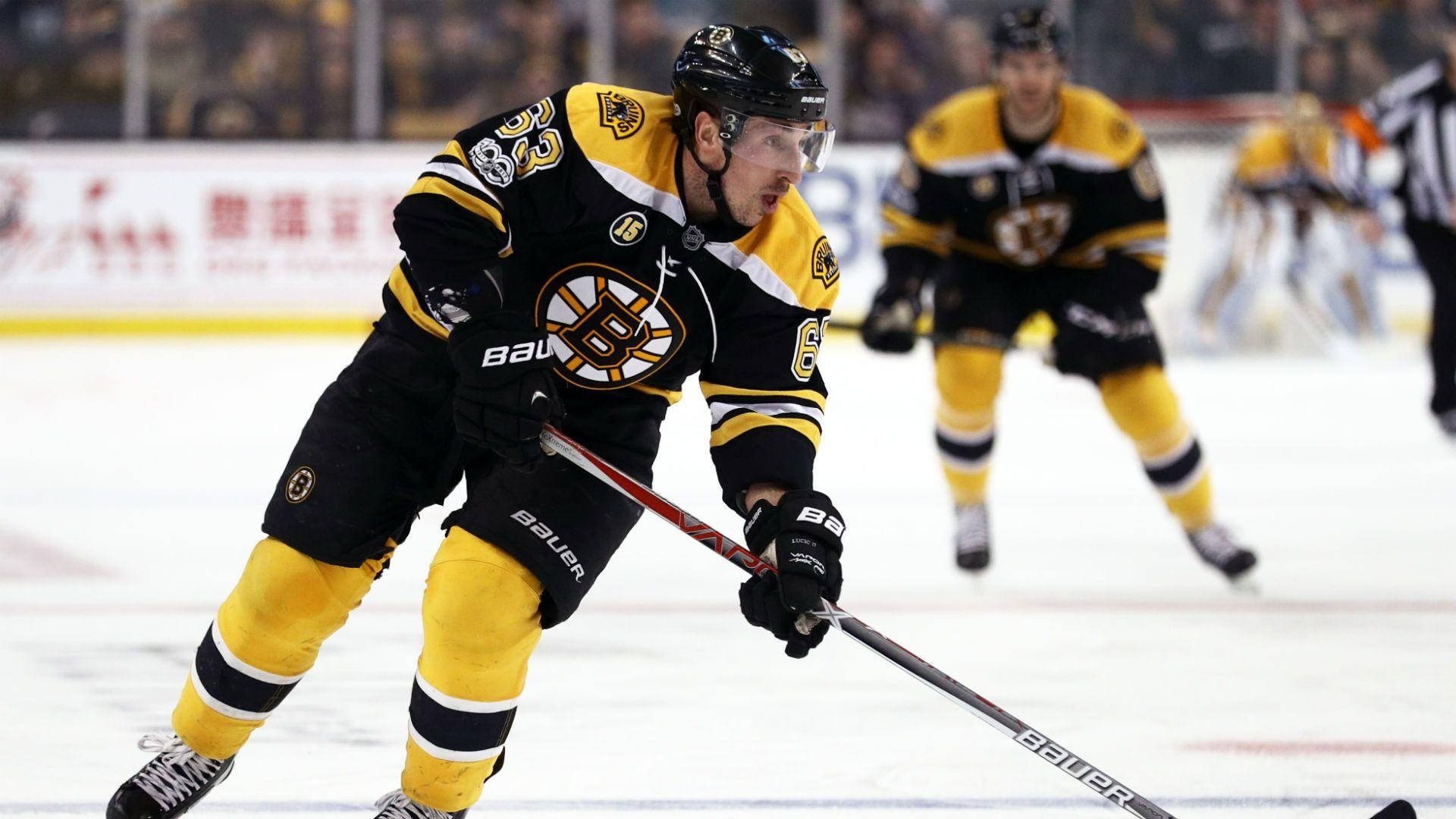 Brad Marchand In Action, Boston Bruins Background