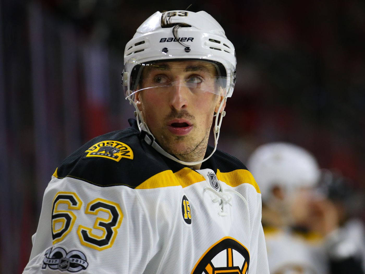 Brad Marchand Left Wing Boston Background