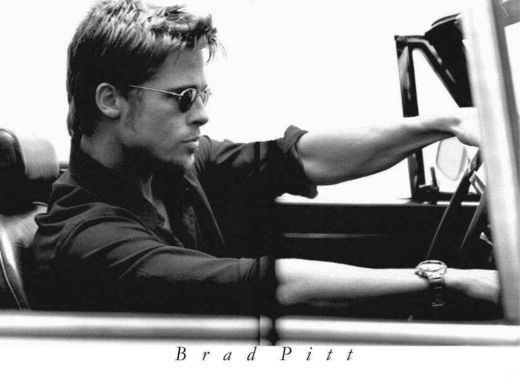 Brad Pitt Cruising In Style Background