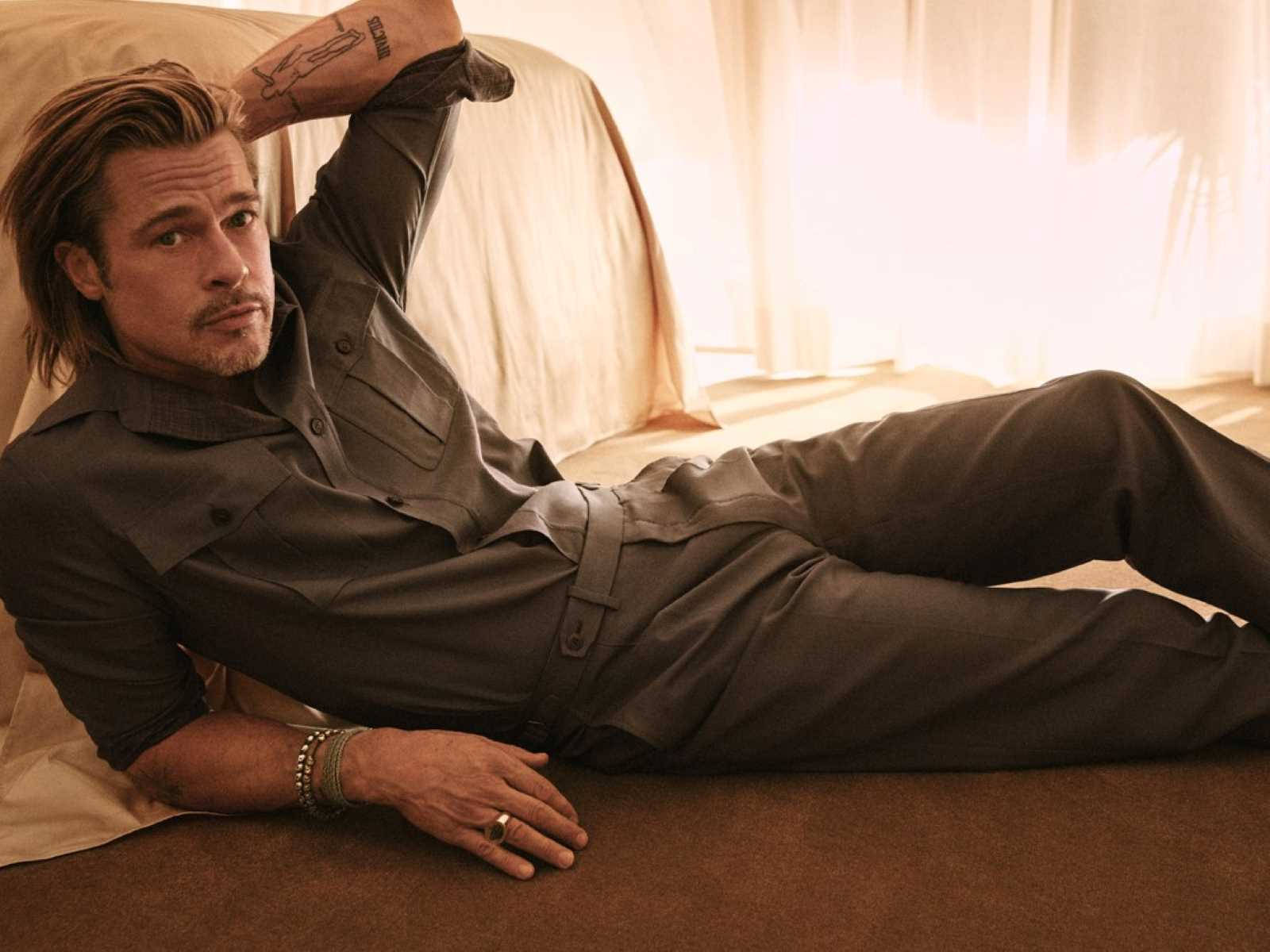 Brad Pitt Poses For Brioni