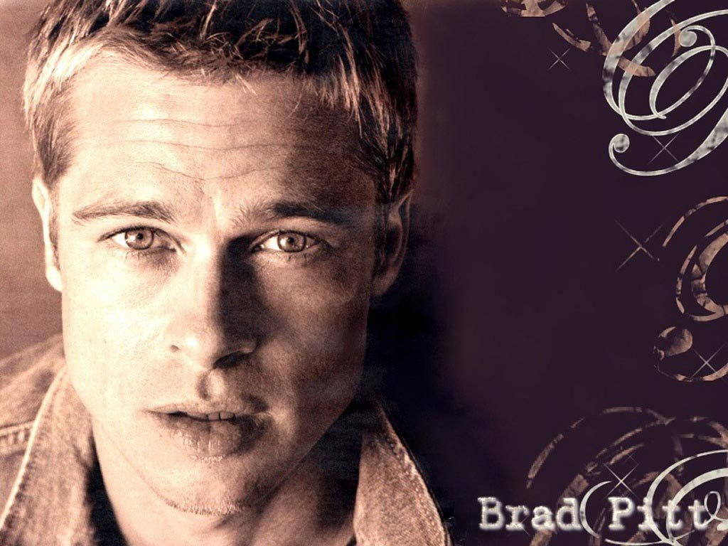 Brad Pitt Sporting A Vintage Look Background