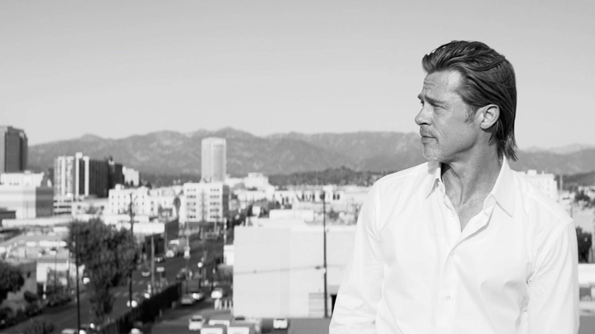 Brad Pitt Wearing A Brioni Polo