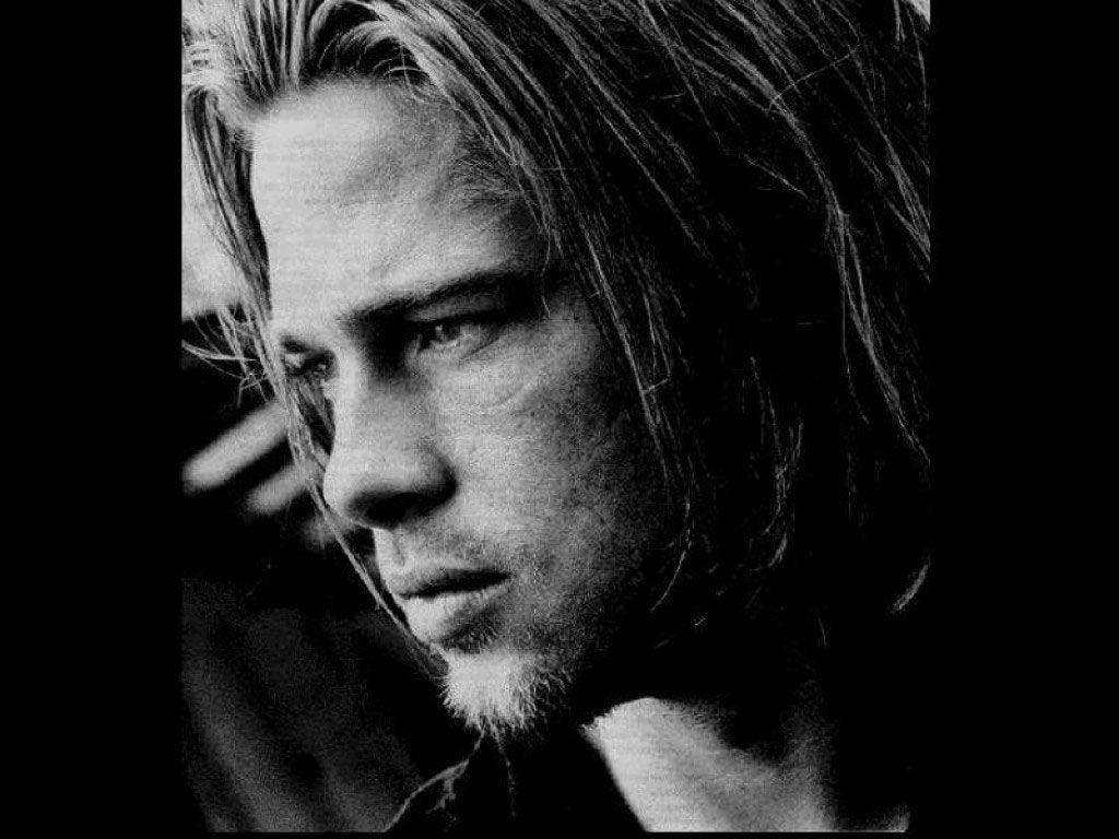 Brad Pitt With Long Hair Background