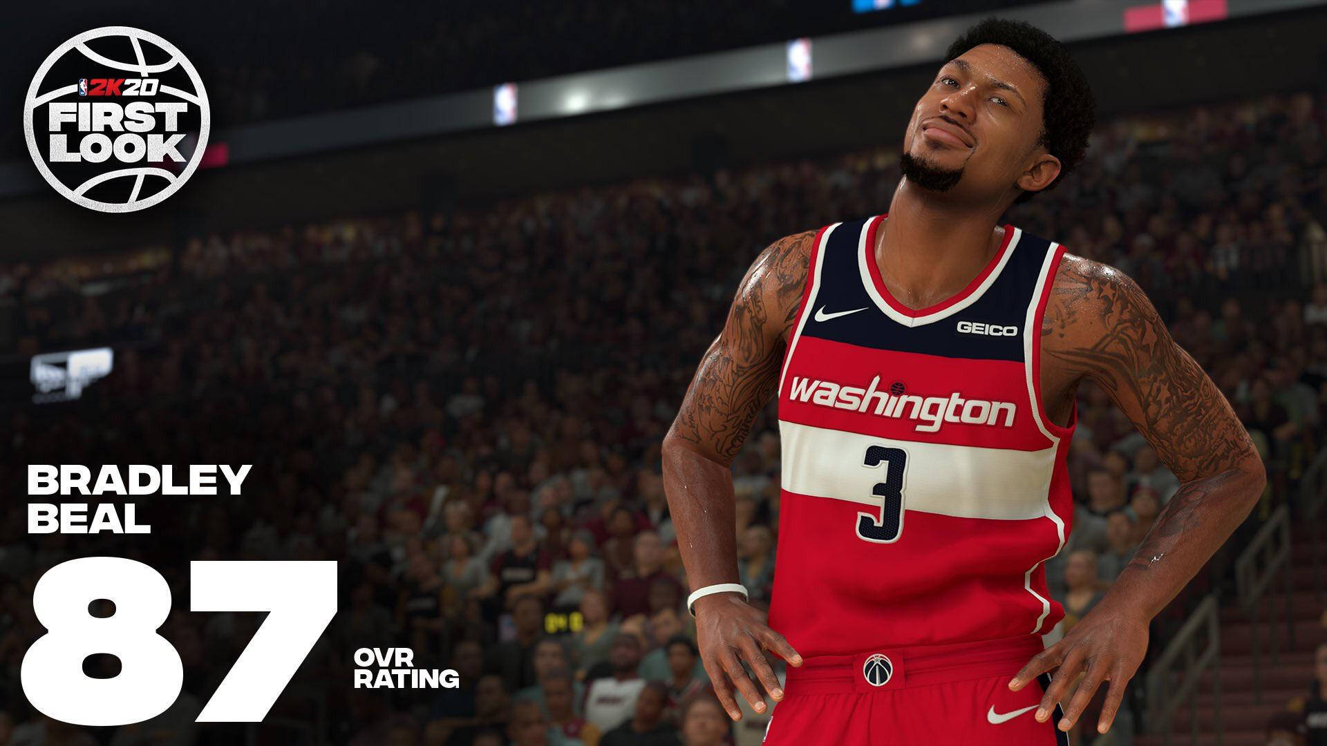 Bradley Beal 2k20 Overall Rating Background