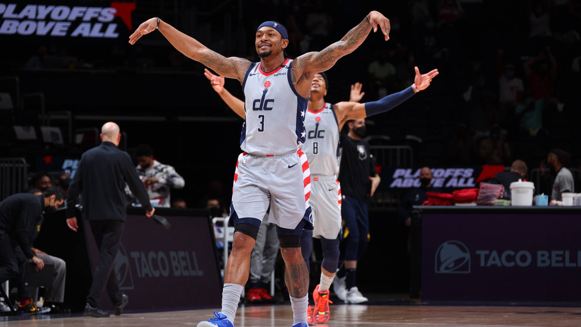 Bradley Beal Arms Spread Out Background