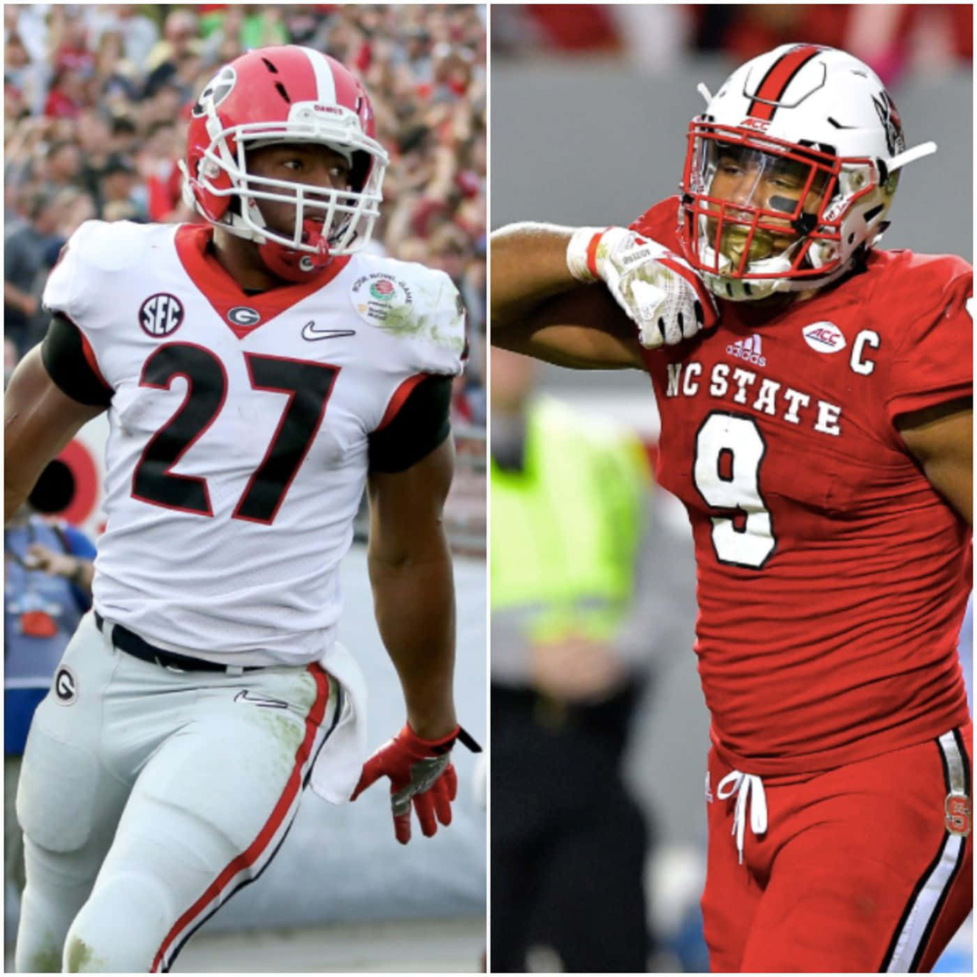 Bradley Chubb Nick Chubb Split Screen Background