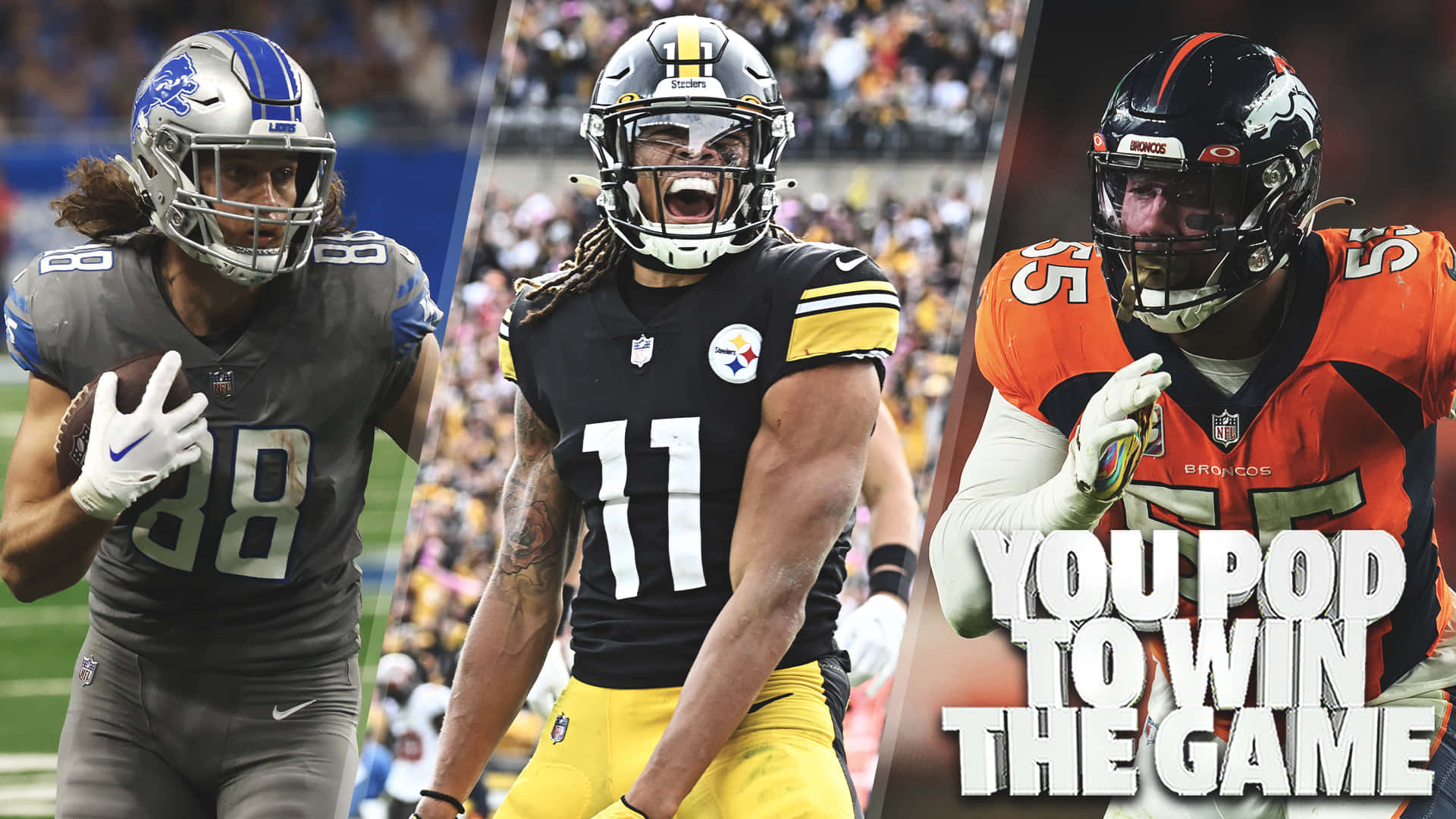 Bradley Chubb Split Screen Graphic Design Background