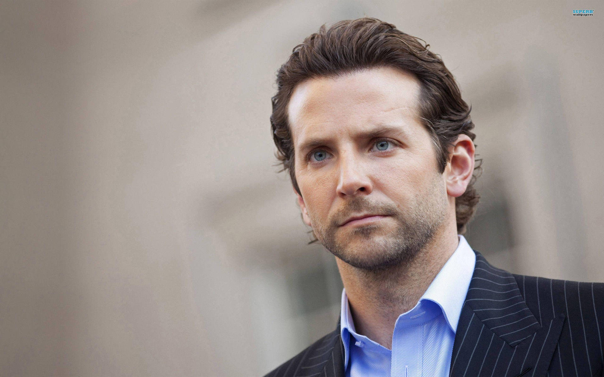 Bradley Cooper Black Unbuttoned Suit Background