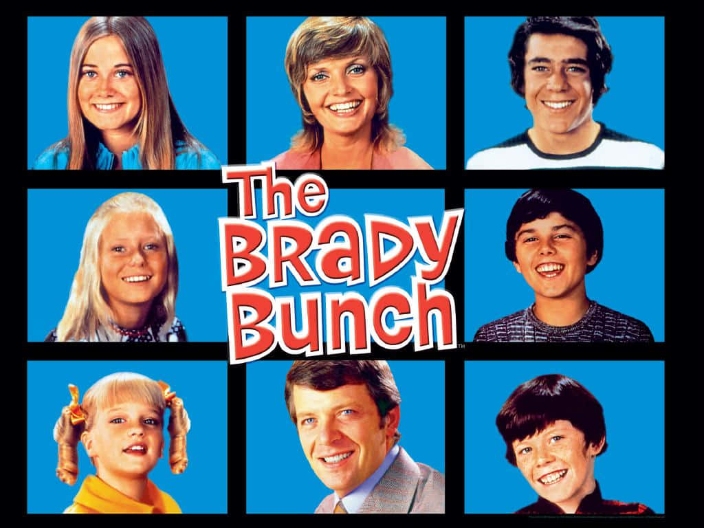 Brady Bunch Characters Collage Art Background