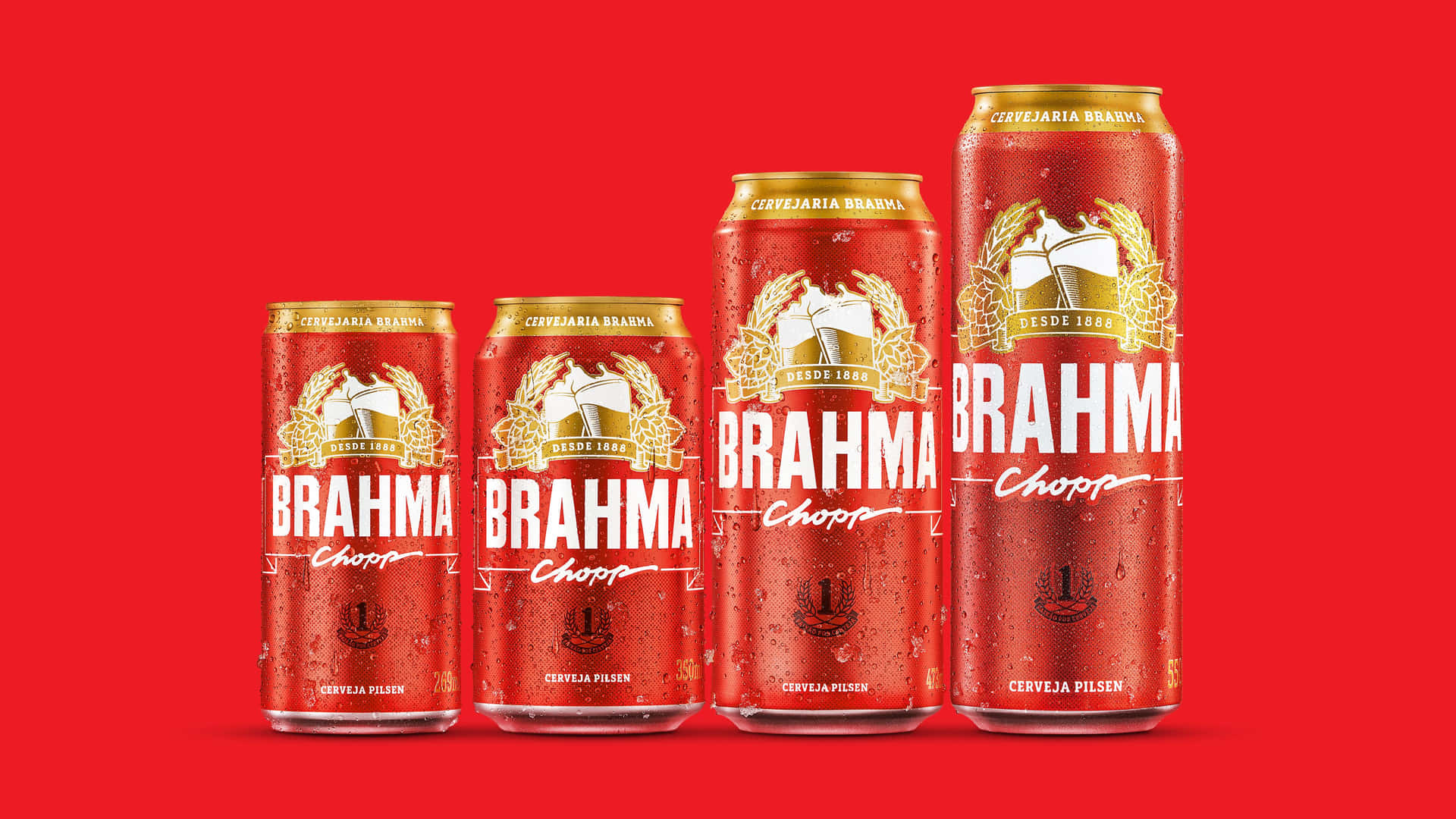 Brahma Chopp Pilsen Beer Can Sizes Illustration Background