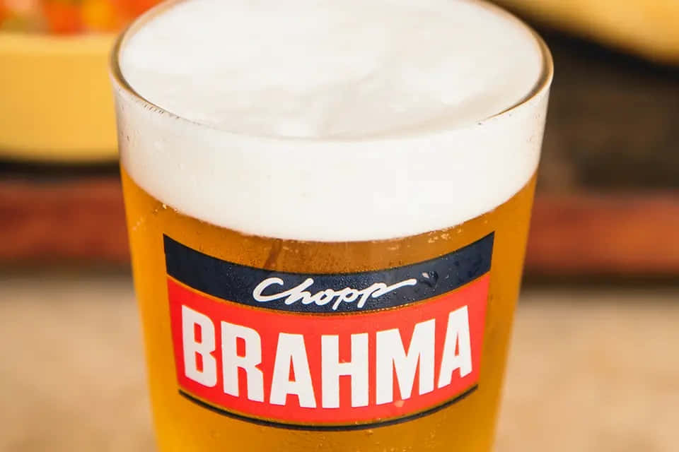 Brahma Chopp Pilsen Beer On Glass Background