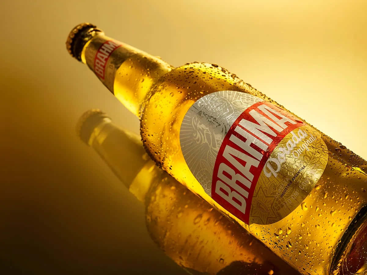 Brahma Dorada Original Beer Bottle Background