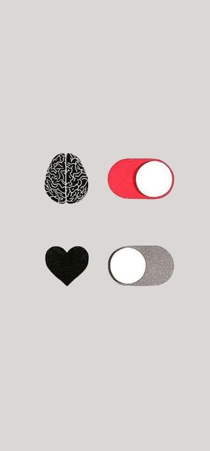 Brain Heart Pills Concept Art Background