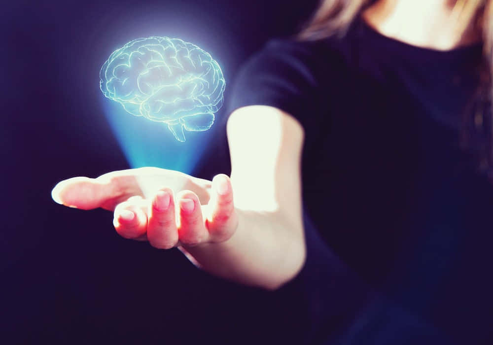 Brain In Hand- Symbol Of Ingenious Thinking