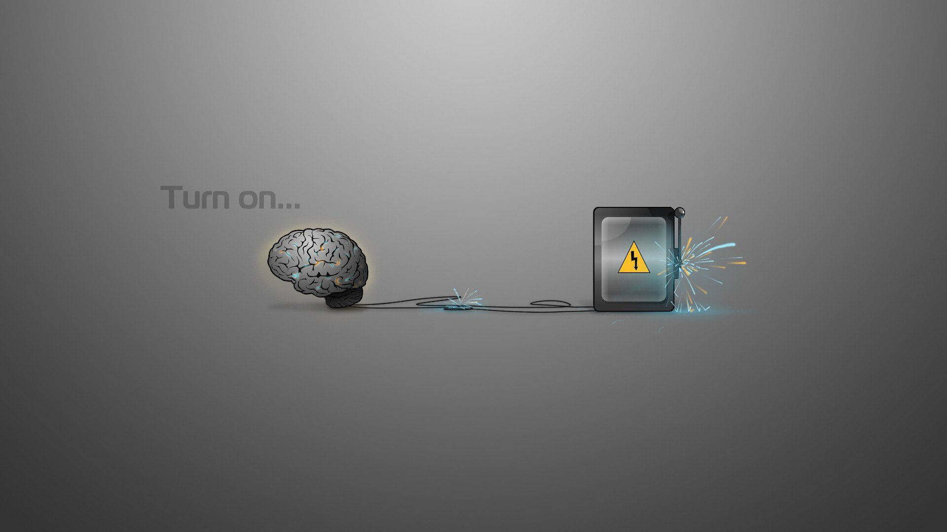 Brain On Electricity Background